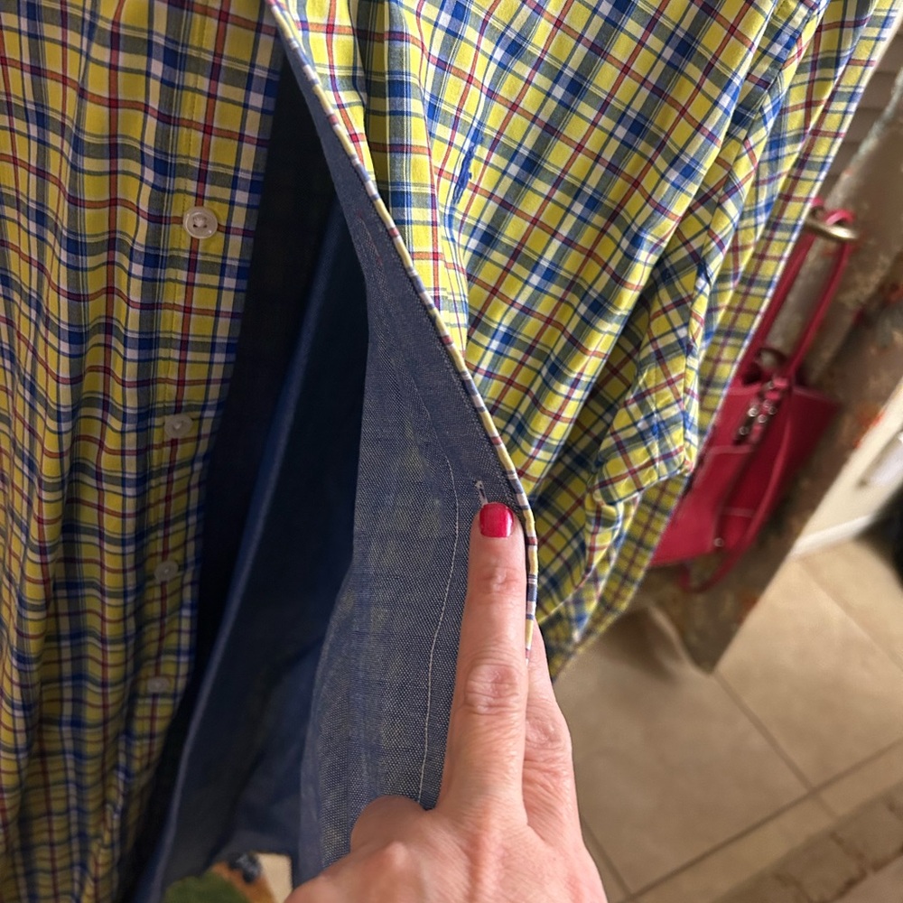 Ralph Lauren Yellow and Blue Plaid Shirt